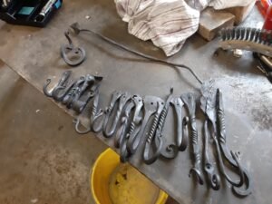 série de crochets forgé